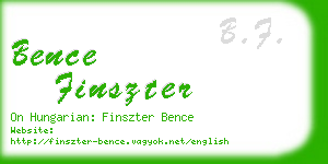 bence finszter business card